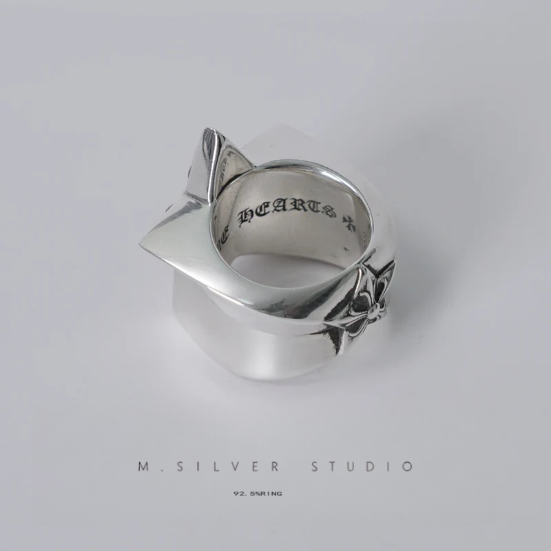 Chrome Hearts Cross Ring - Gothic 925 Sterling Silver Jewelry | David Studio