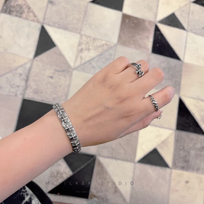 Chrome Hearts Cross Ring - Gothic 925 Sterling Silver Jewelry | David Studio