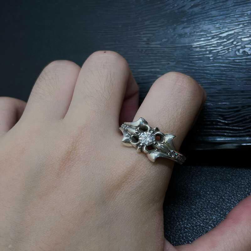 Chrome Hearts Cross Ring - Gothic 925 Sterling Silver Jewelry | David Studio