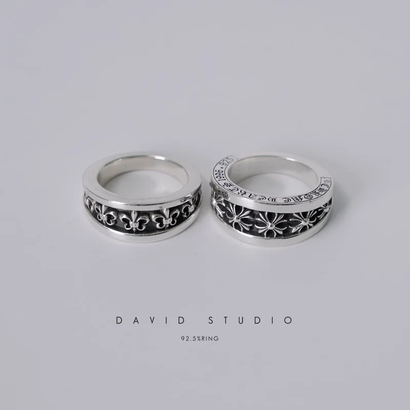 Chrome Hearts Cross Ring - Gothic 925 Sterling Silver Jewelry | David Studio