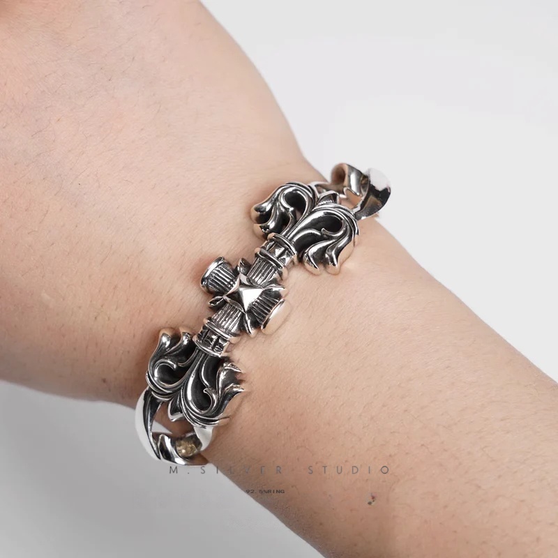 Chrome Hearts Cross Ring - Gothic 925 Sterling Silver Jewelry | David Studio