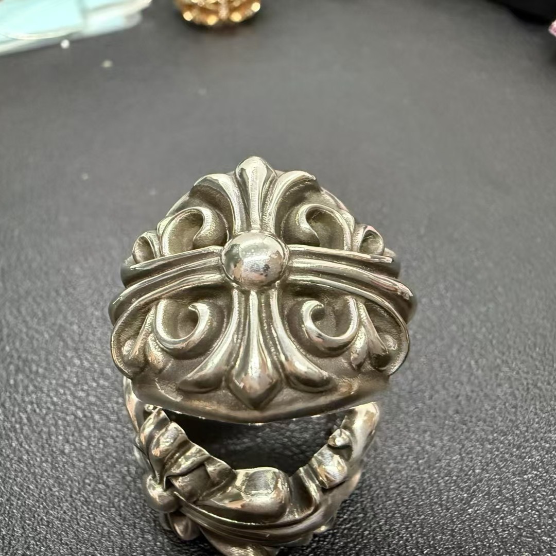 Chrome Hearts Cross Ring - Gothic 925 Sterling Silver Jewelry | David Studio