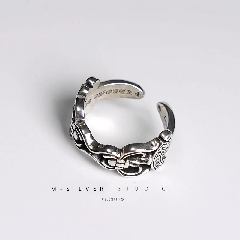 Chrome Hearts Cross Ring - Gothic 925 Sterling Silver Jewelry | David Studio