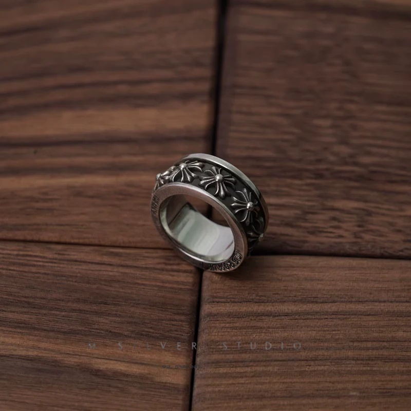 Chrome Hearts Cross Ring - Gothic 925 Sterling Silver Jewelry | David Studio