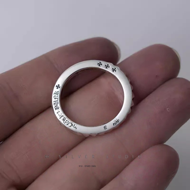 Chrome Hearts Cross Ring - Gothic 925 Sterling Silver Jewelry | David Studio