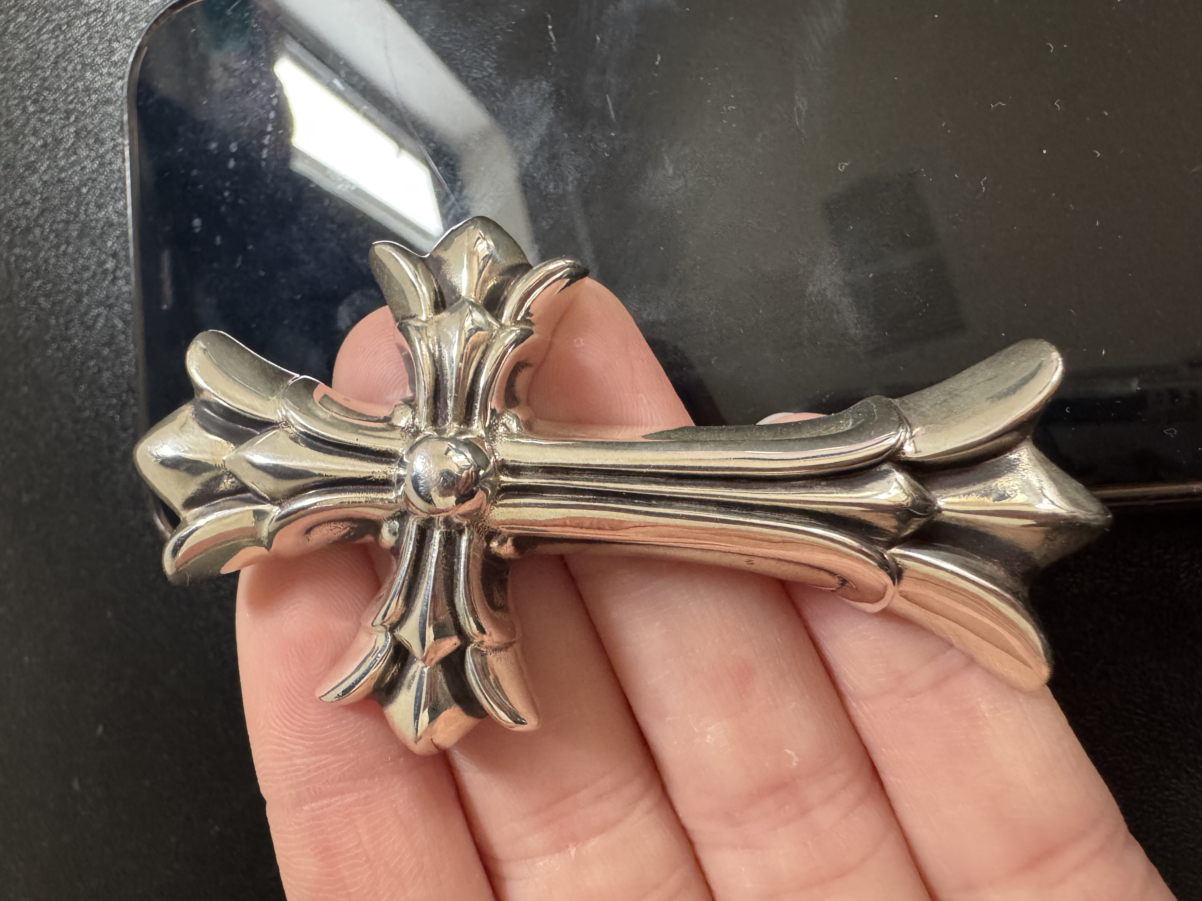 Chrome Hearts Cross Ring - Gothic 925 Sterling Silver Jewelry | David Studio