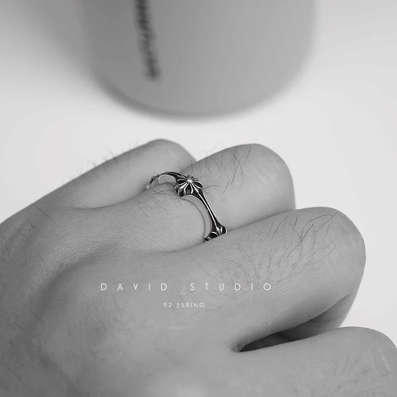 Chrome Hearts Cross Ring - Gothic 925 Sterling Silver Jewelry | David Studio