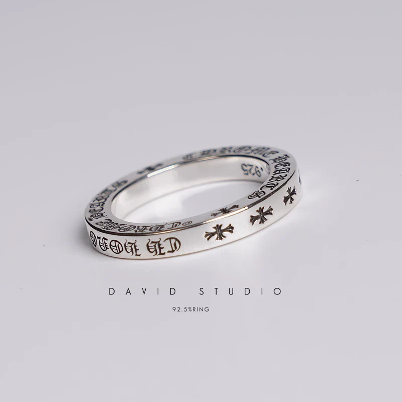 Chrome Hearts Cross Ring - Gothic 925 Sterling Silver Jewelry | David Studio