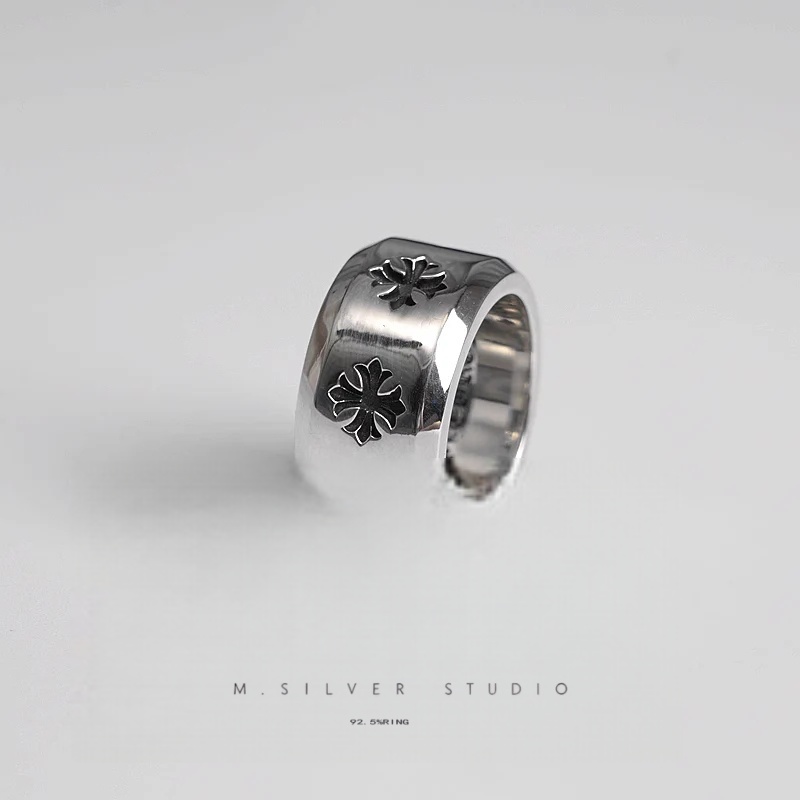 Chrome Hearts Cross Ring - Gothic 925 Sterling Silver Jewelry | David Studio