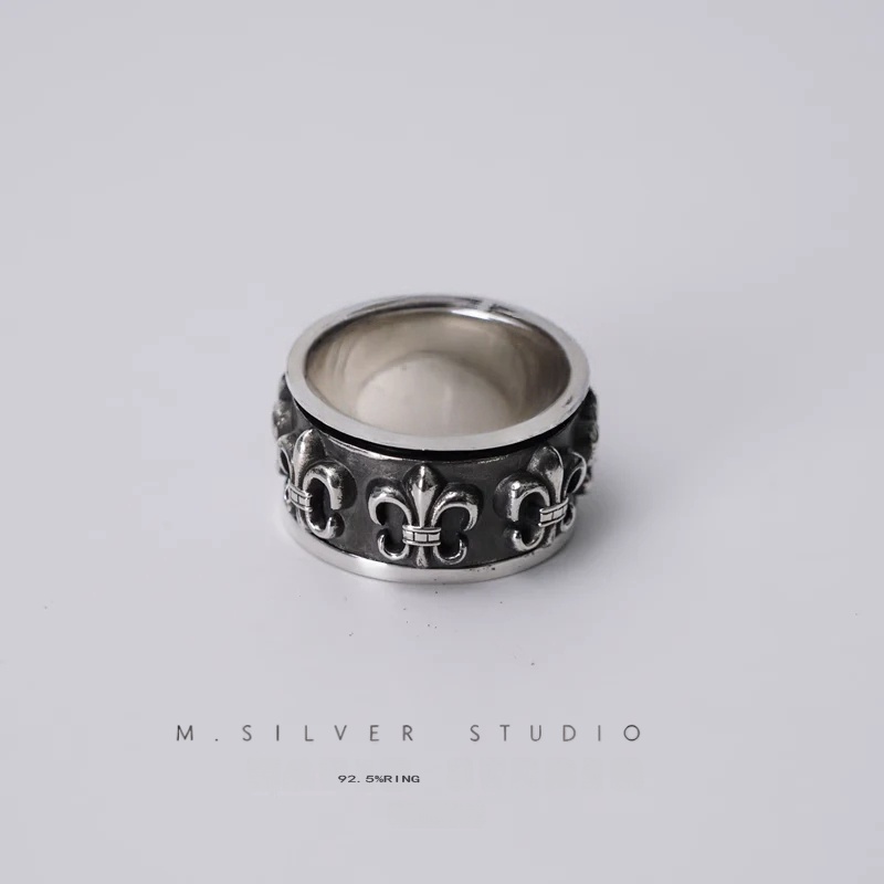 Chrome Hearts Cross Ring - Gothic 925 Sterling Silver Jewelry | David Studio