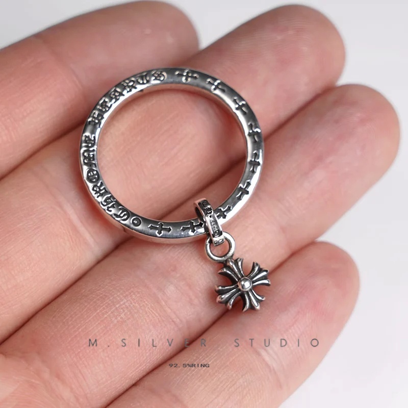 Chrome Hearts Cross Ring - Gothic 925 Sterling Silver Jewelry | David Studio