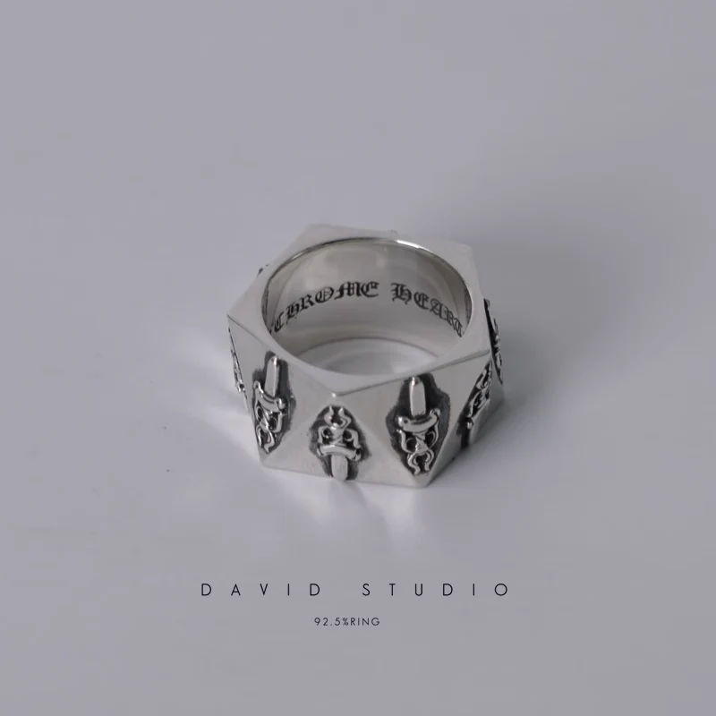 Chrome Hearts Cross Ring - Gothic 925 Sterling Silver Jewelry | David Studio