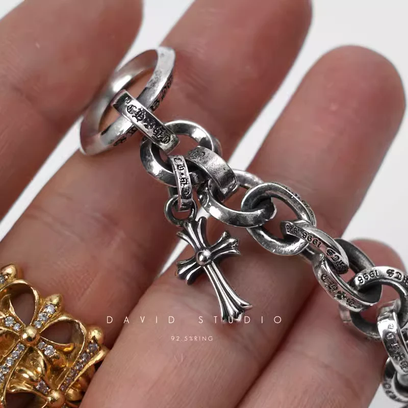 Chrome Hearts Cross Ring - Gothic 925 Sterling Silver Jewelry | David Studio