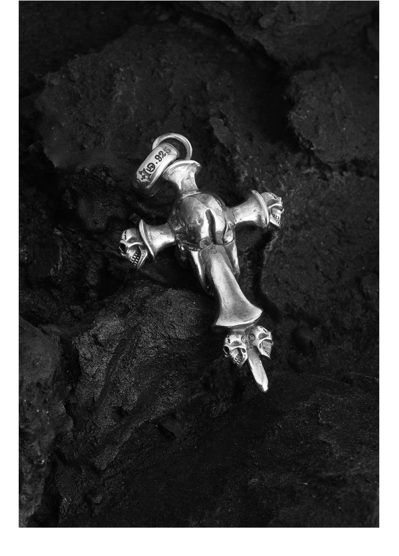 Chrome Hearts Cross Ring - Gothic 925 Sterling Silver Jewelry | David Studio