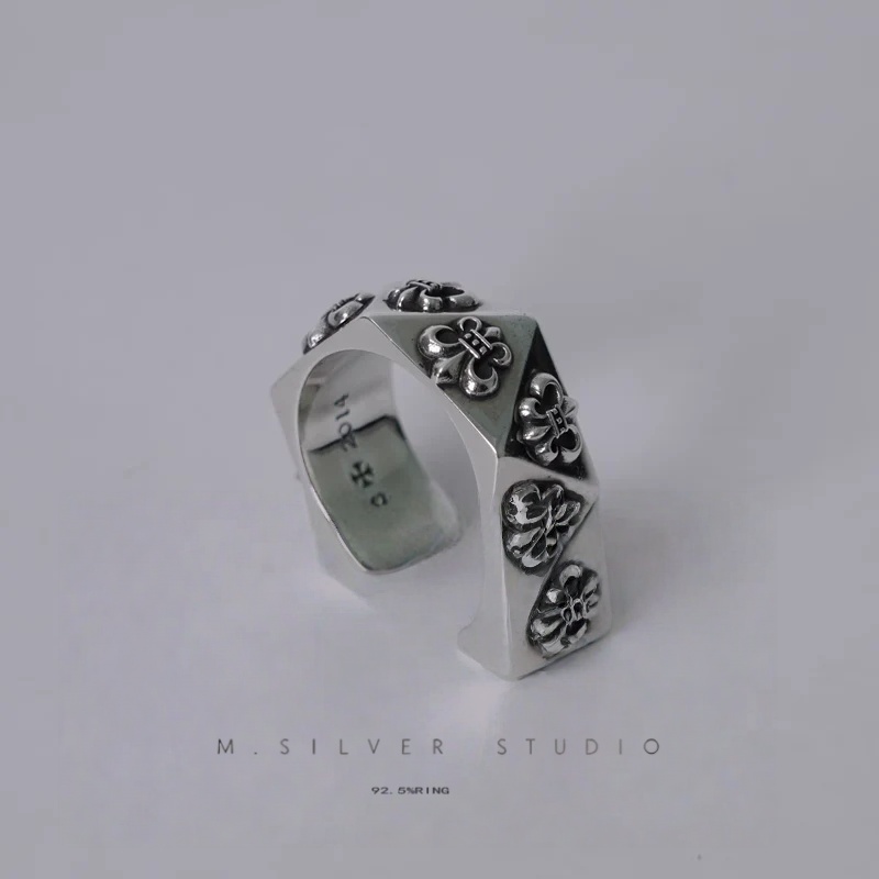 Chrome Hearts Cross Ring - Gothic 925 Sterling Silver Jewelry | David Studio