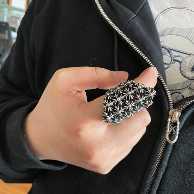 Chrome Hearts Cross Ring - Gothic 925 Sterling Silver Jewelry | David Studio