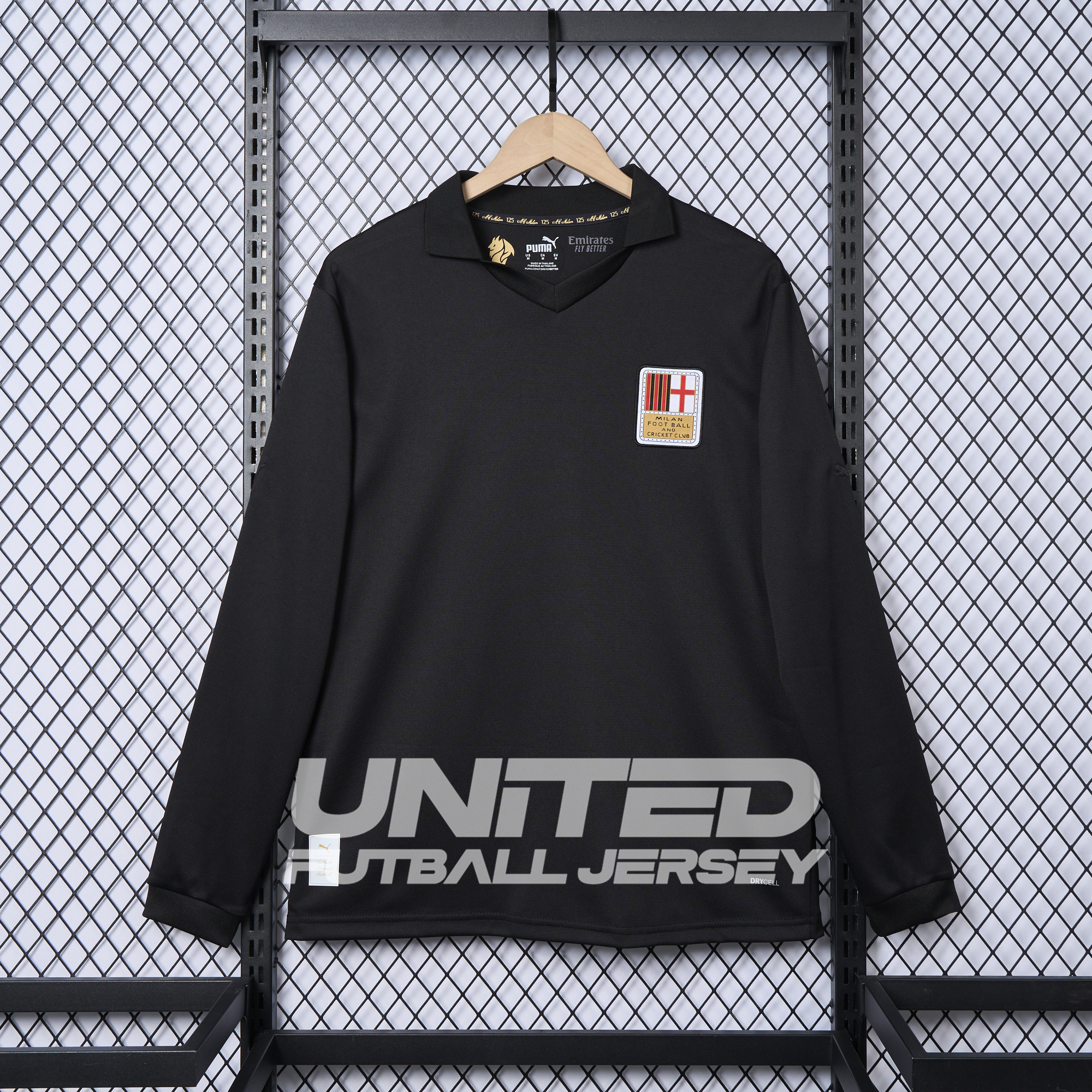 unitedfutballjersey-AC Milan 24-25 125th Anniversary Long Sleeves Black GK Jersey - Fans Version