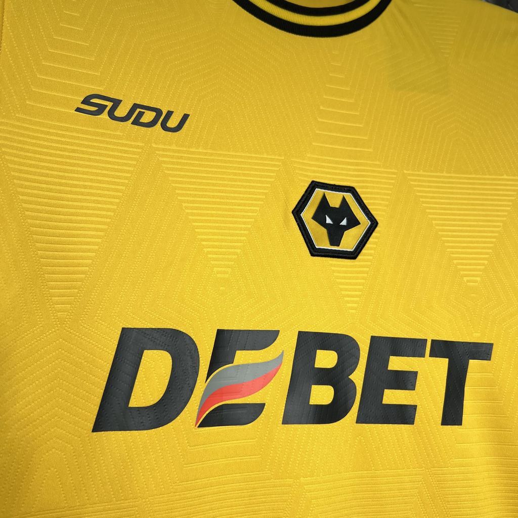 ManixJersey.com | Wolverhampton Wanderers Wolves 24-25 Home Jersey - Fans Version -Customize Name, Number and Patch | Worldwide Shipping