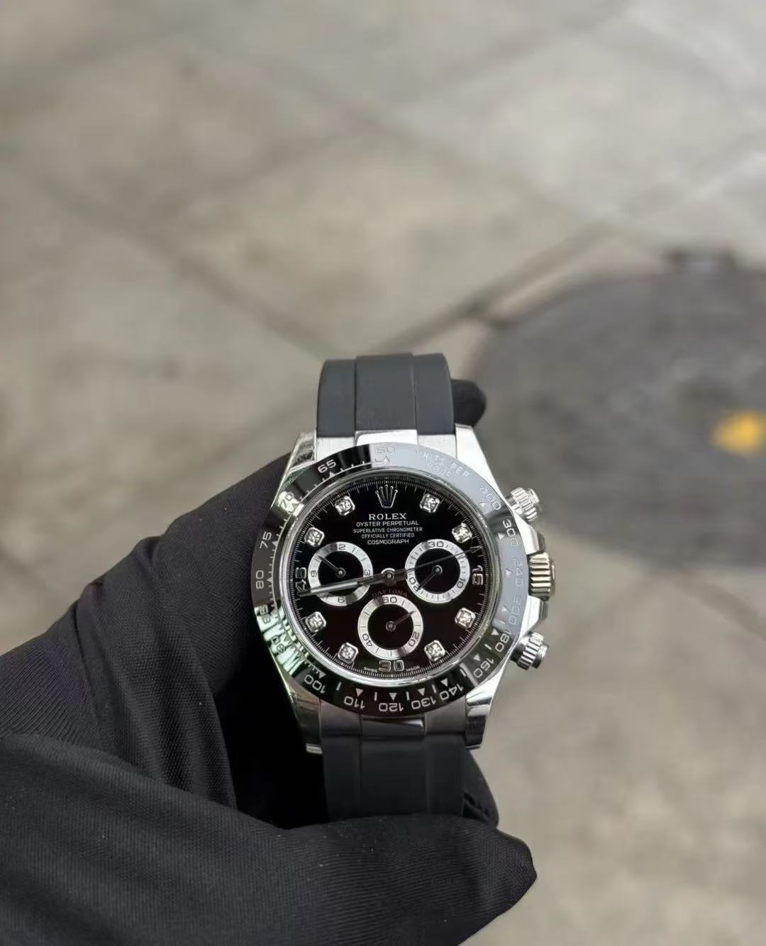 brand Rolex Daytona White Gold Black Dial Oysterflex Strap 116519LN-0025 luxury watch for sale – NeveReL