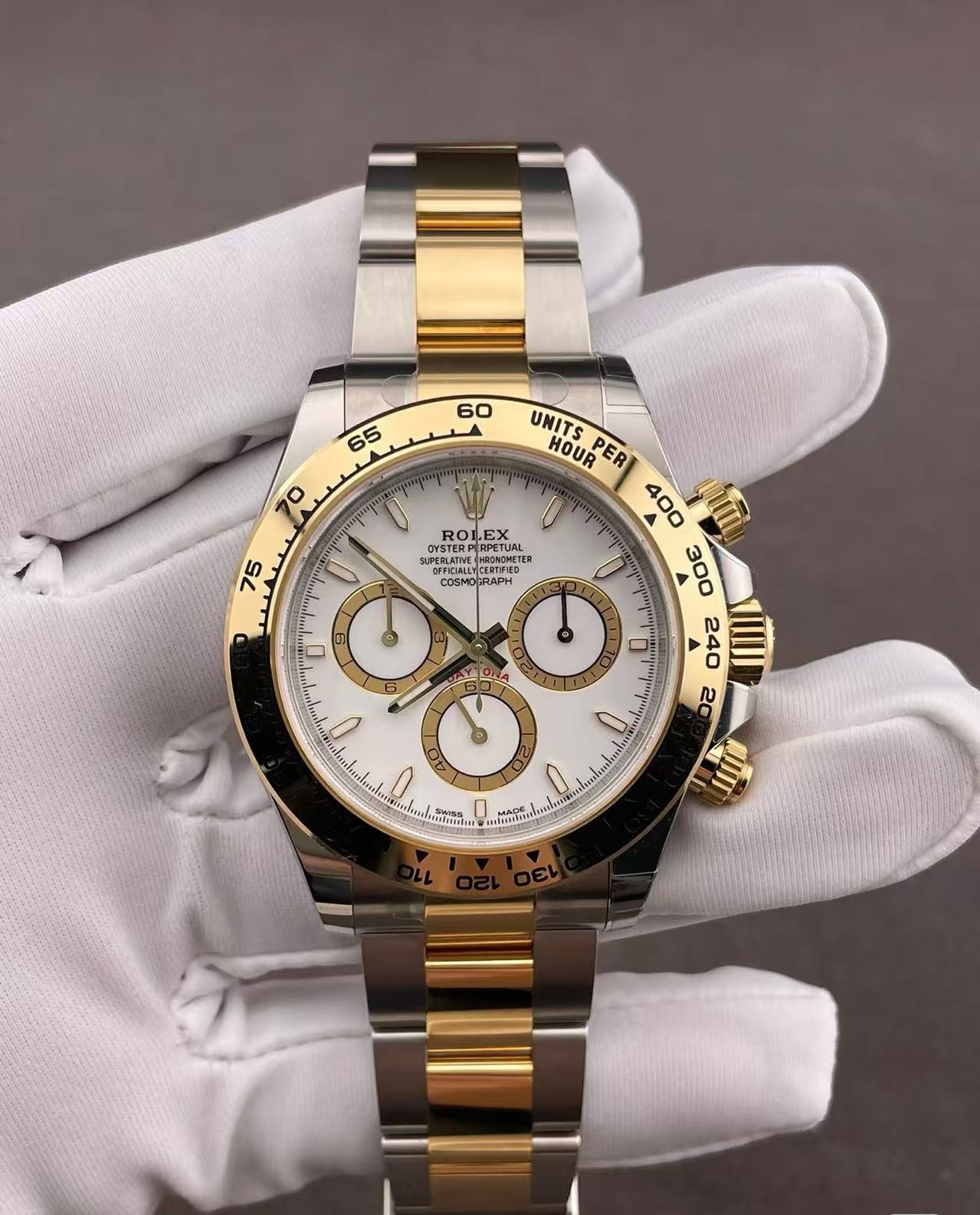 brand Rolex Daytona Steel & Gold White Dial 116503-0001 luxury watch for sale – NeveReL
