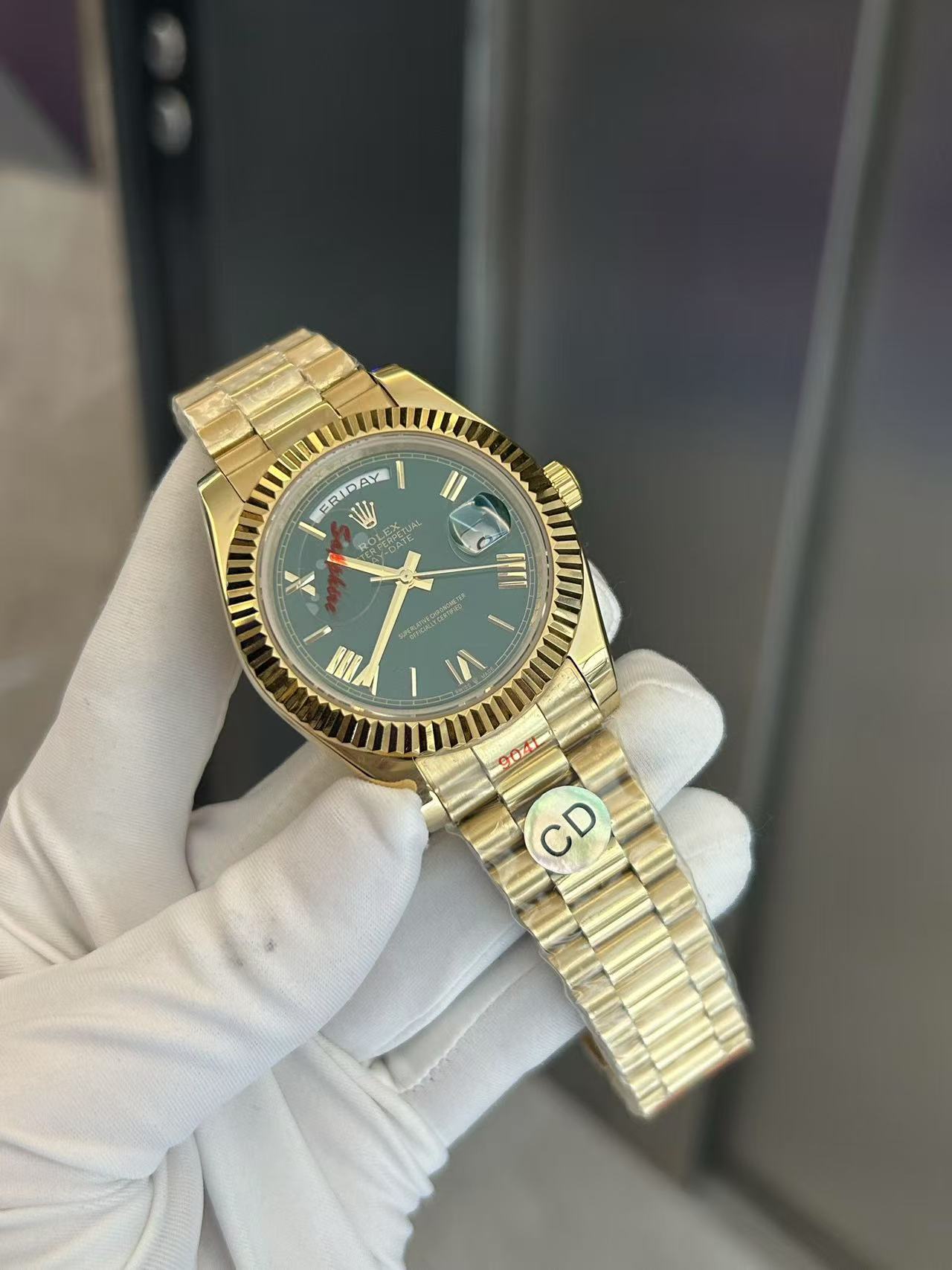 brand Rolex- Day-Date Green 128238-0069 36mm luxury watch for sale – NeveReL