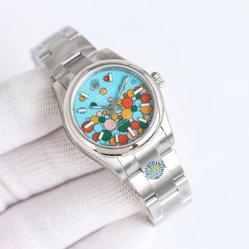 brand Rolex Oyster Perpetual 41 Turquoise Celebration-Motif Index Dial 124300 luxury watch for sale – NeveReL