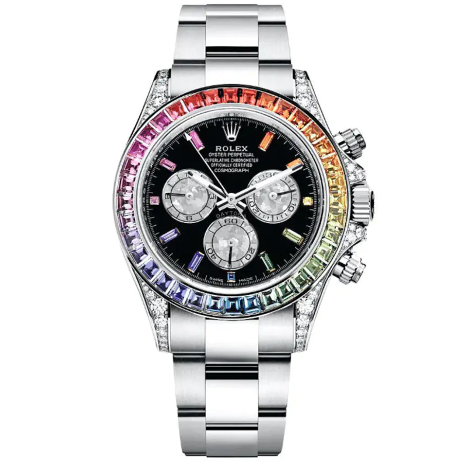 brand Rolex-Daytona Rainbow 116599 Diamond Silver Stainless Steel 40mm luxury watch for sale – NeveReL
