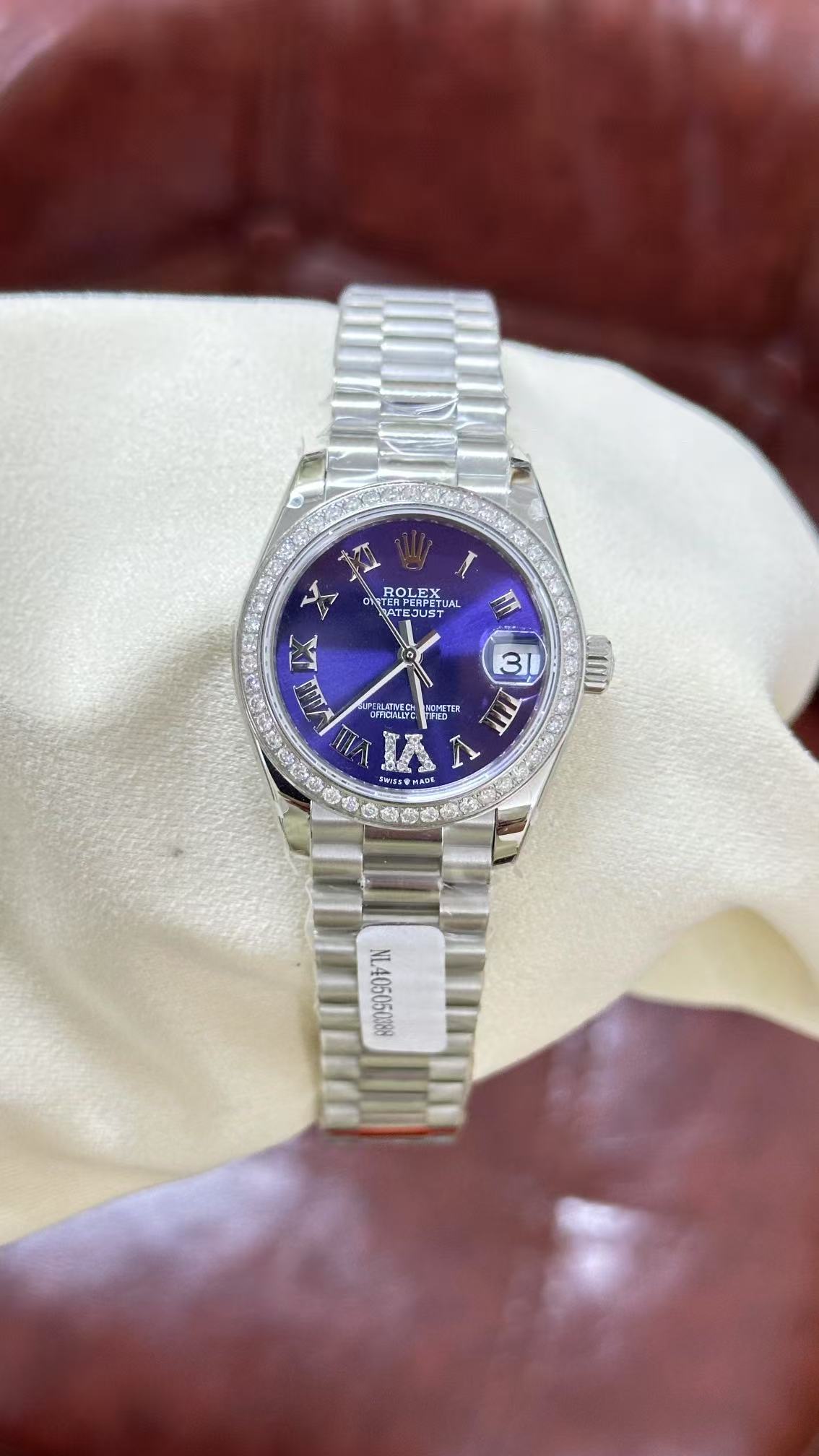 brand Datejust 31 Oyster,31mm,white gold and diamonds Reference 278289RBR luxury watch for sale – NeveReL