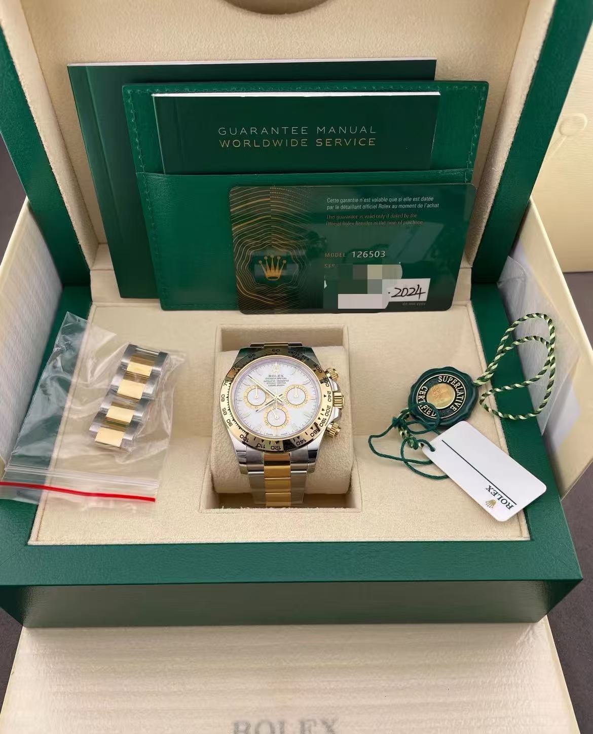 brand Rolex Daytona Steel & Gold White Dial 116503-0001 luxury watch for sale – NeveReL