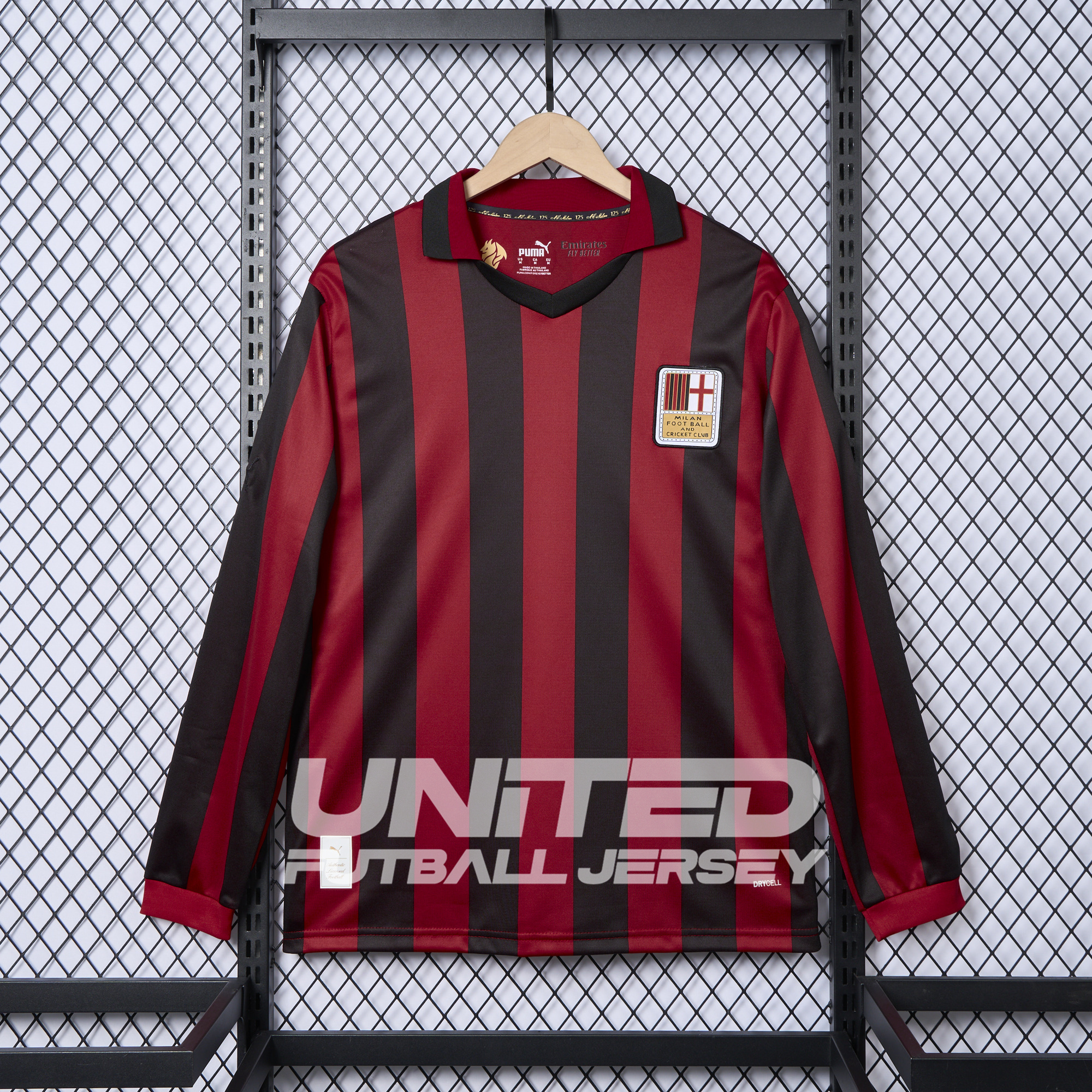 unitedfutballjersey-AC Milan 24-25 125th Anniversary Long Sleeves Red Jersey - Fans Version