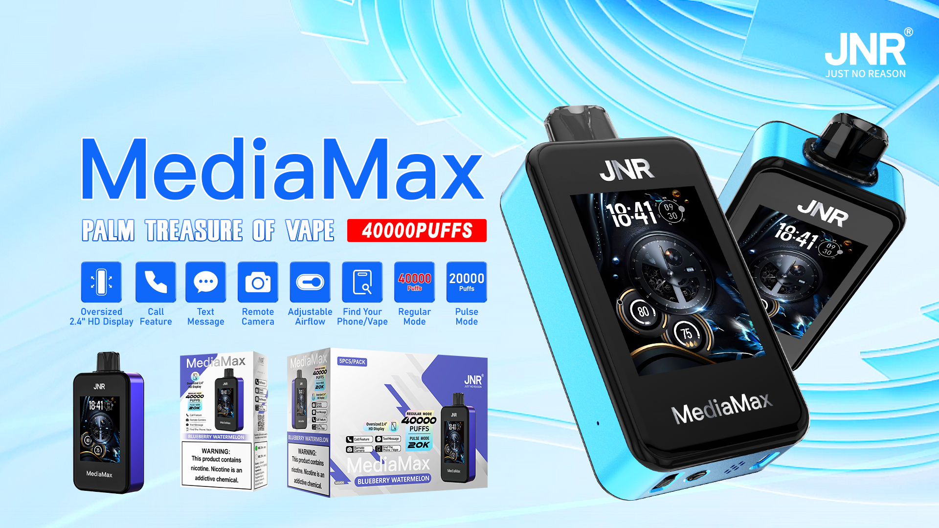 JNR Vape Disposable Vape | JNR Media Max 40K Disposable Vape 5% Nicotine-JNR Vape Now