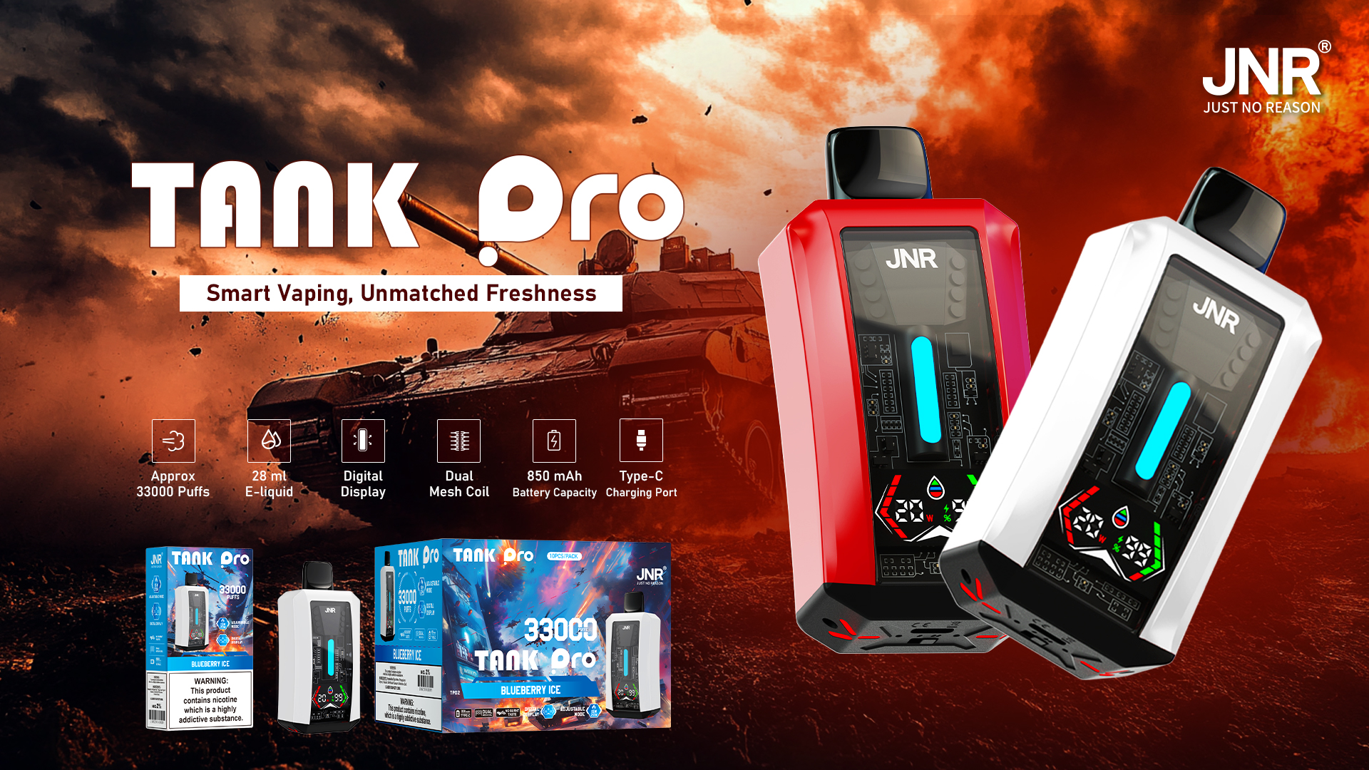 JNR Vape Disposable Vape | JNR Tank Pro 33000 puffs Disposable Vape-JNR Vape Now