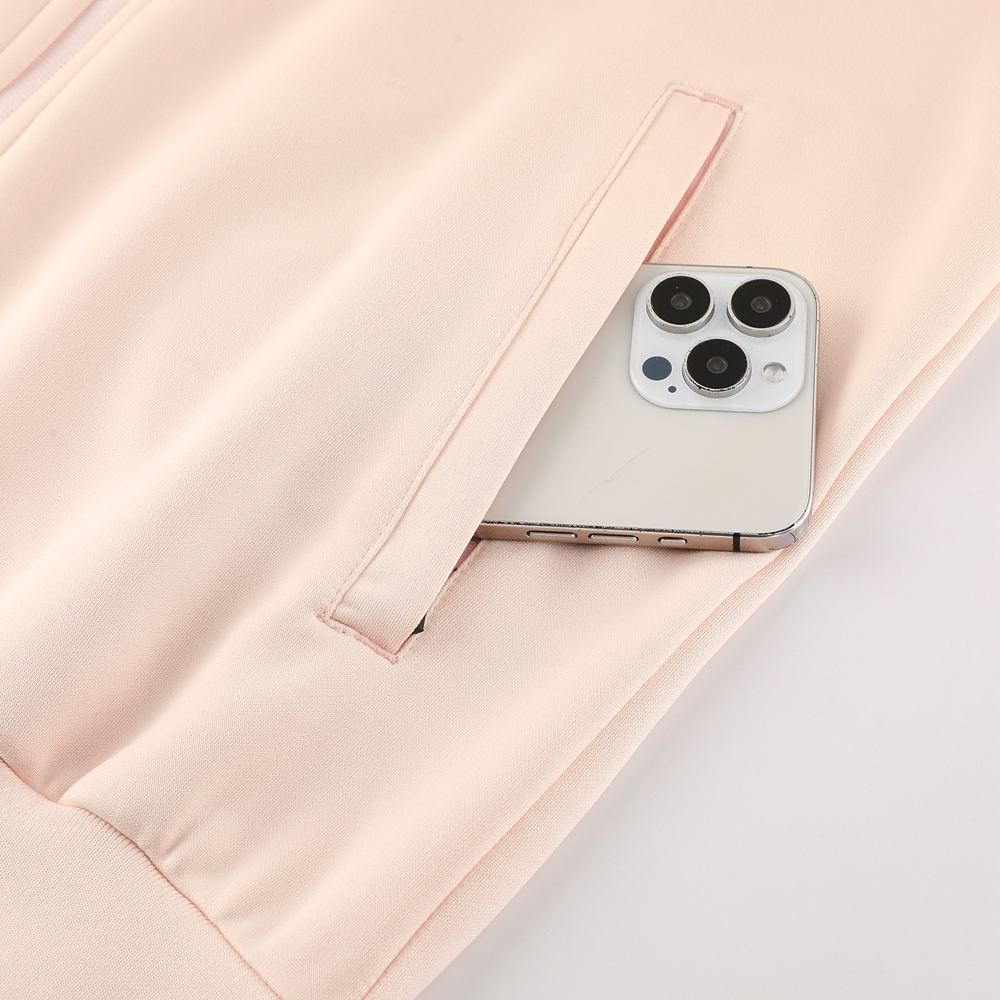 SIUjerseys-Paris Saint-Germain PSG 24-25 Jacket Training Tracksuit - Light Pink Top and Black Pants