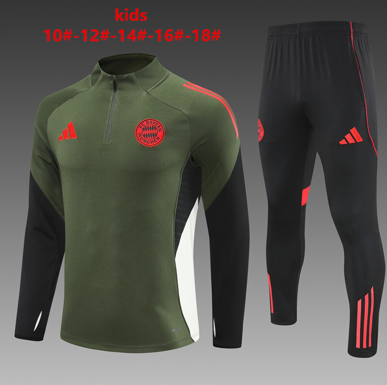 25-26 Bayern Munich kids long-sleeved half-pull training suit kit: Ajax 24-25 Home Stadium Jersey - Fans Version : Adidas luxuryfootballshirts.com: https://www.luxuryfootballshirts.com/