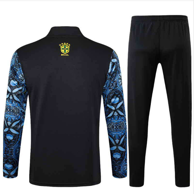24-25 Brazil kids long-sleeved half-pull training suit kit: Ajax 24-25 Home Stadium Jersey - Fans Version : Adidas luxuryfootballshirts.com: https://www.luxuryfootballshirts.com/