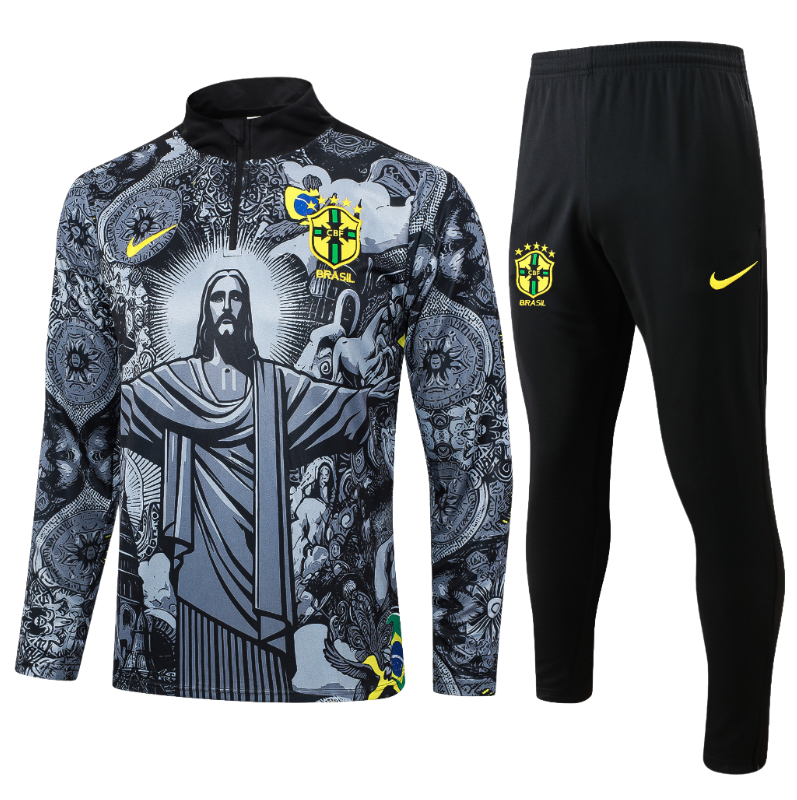 24-25 Brazil adult long-sleeved half-pull training suit kit: Ajax 24-25 Home Stadium Jersey - Fans Version : Adidas luxuryfootballshirts.com: https://www.luxuryfootballshirts.com/