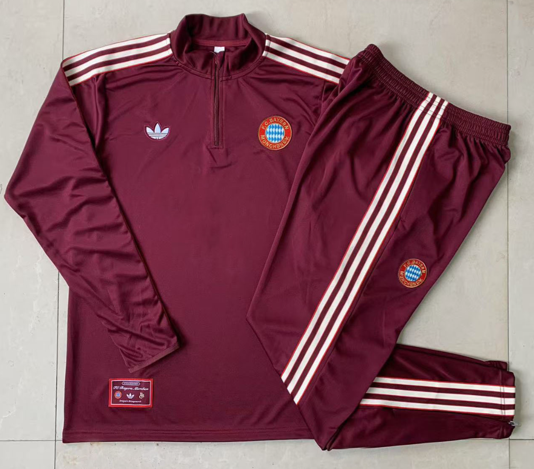 25-26 Bayern Munich kids long-sleeved half-pull training suit kit: Ajax 24-25 Home Stadium Jersey - Fans Version : Adidas luxuryfootballshirts.com: https://www.luxuryfootballshirts.com/