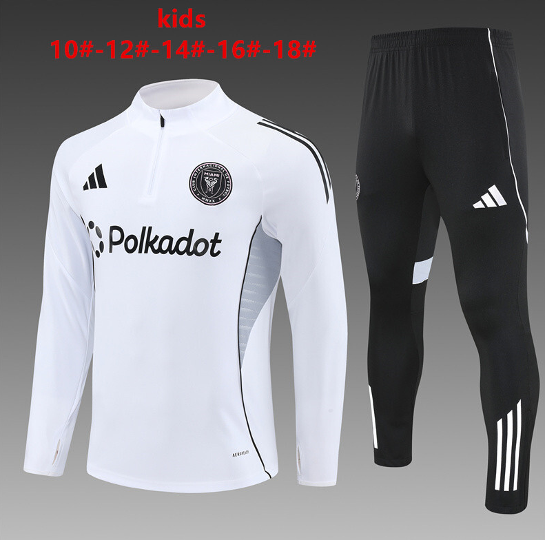 25-26 Inter Miami kids long-sleeved half-pull training suit kit: Ajax 24-25 Home Stadium Jersey - Fans Version : Adidas luxuryfootballshirts.com: https://www.luxuryfootballshirts.com/