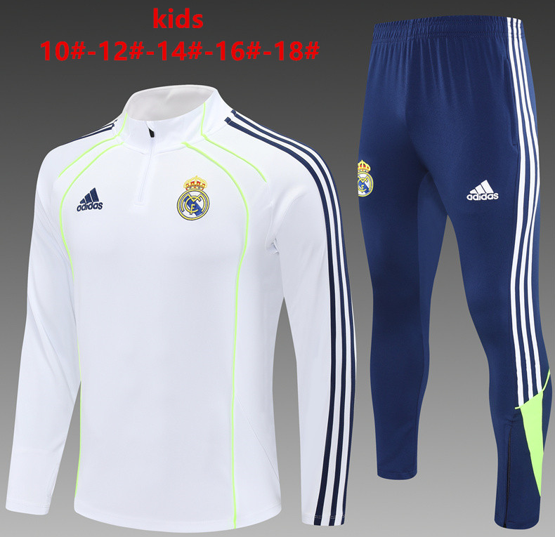 25-26 Real Madrid kids long-sleeved half-pull training suit kit: Ajax 24-25 Home Stadium Jersey - Fans Version : Adidas luxuryfootballshirts.com: https://www.luxuryfootballshirts.com/