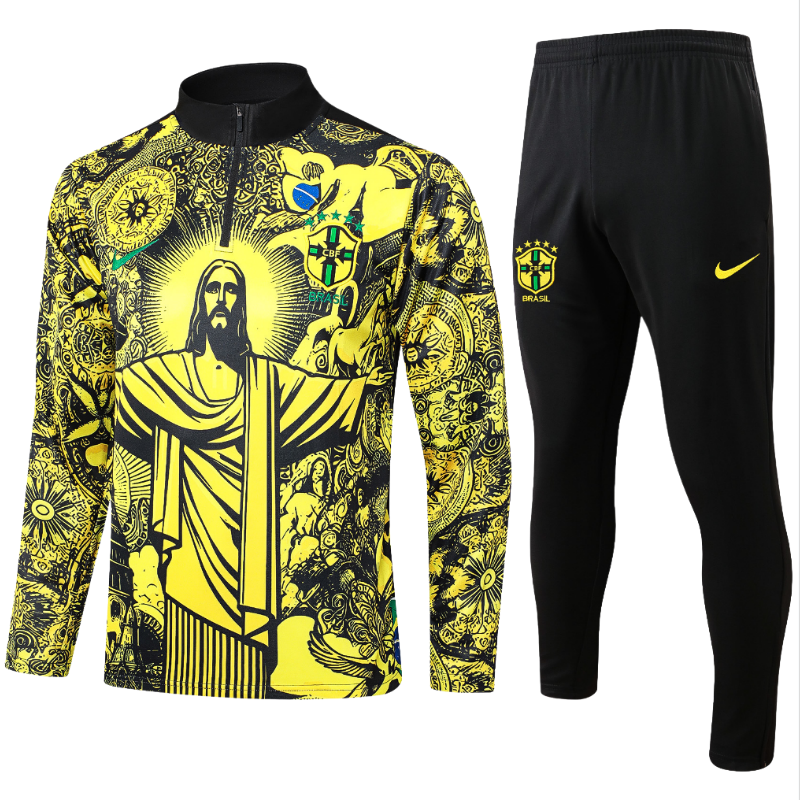 24-25 Brazil adult long-sleeved half-pull training suit kit: Ajax 24-25 Home Stadium Jersey - Fans Version : Adidas luxuryfootballshirts.com: https://www.luxuryfootballshirts.com/