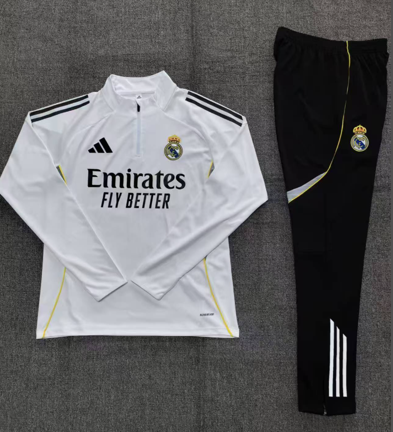 25-26 Real Madrid kids long-sleeved half-pull training suit kit: Ajax 24-25 Home Stadium Jersey - Fans Version : Adidas luxuryfootballshirts.com: https://www.luxuryfootballshirts.com/