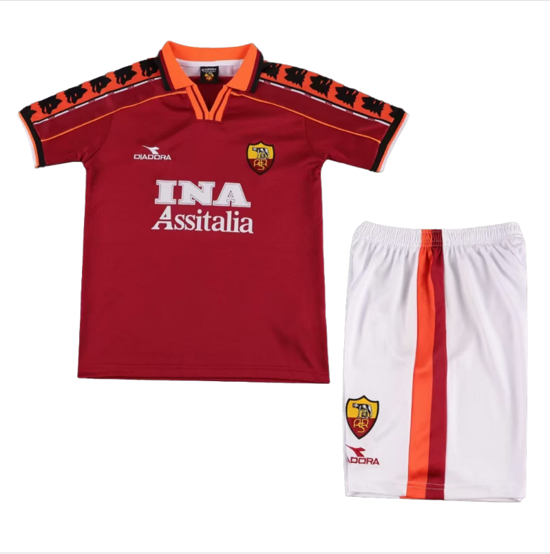 98-99 kids kit Roma home soccer jersey-Retro version: Ajax 24-25 Home Stadium Jersey - Fans Version : Adidas luxuryfootballshirts.com: https://www.luxuryfootballshirts.com/