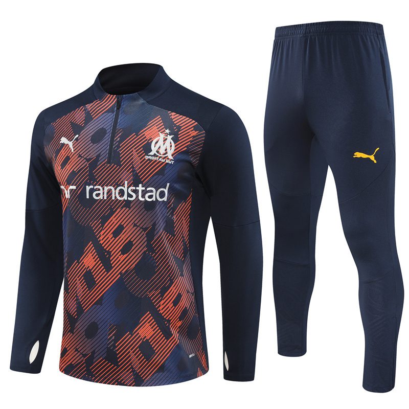 24-25 Marseille adult long-sleeved half-pull training suit kit: Ajax 24-25 Home Stadium Jersey - Fans Version : Adidas luxuryfootballshirts.com: https://www.luxuryfootballshirts.com/