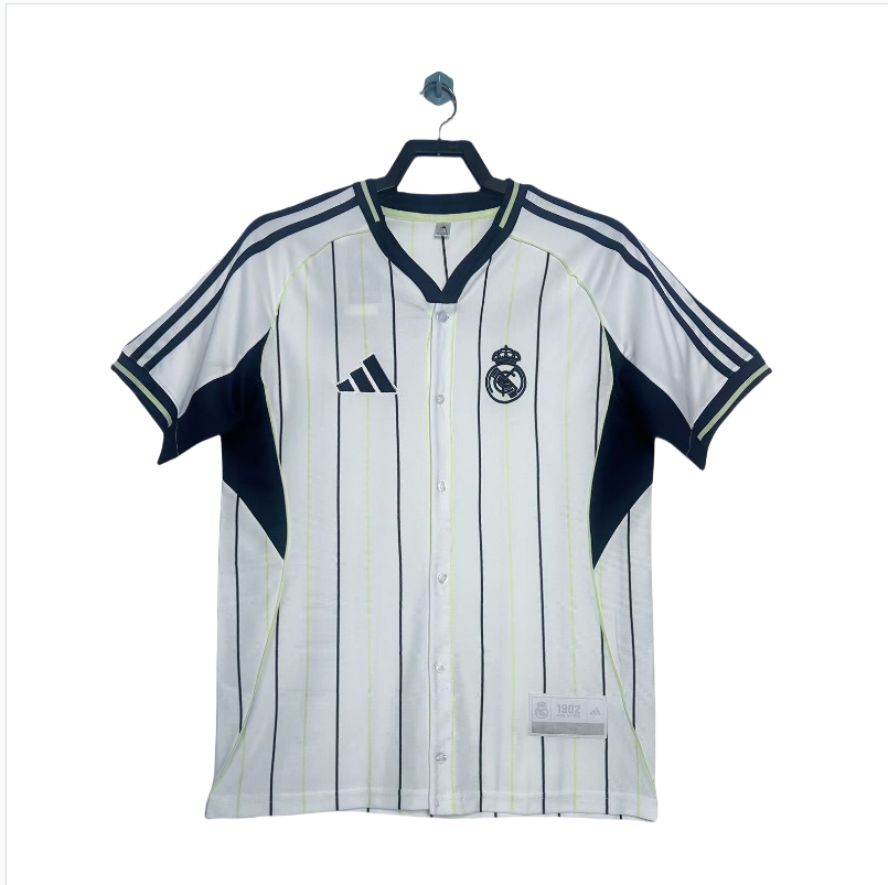 25-26 Real Madrid white striped short sleeve Style Baseball uniform: Ajax 24-25 Home Stadium Jersey - Fans Version : Adidas luxuryfootballshirts.com: https://www.luxuryfootballshirts.com/