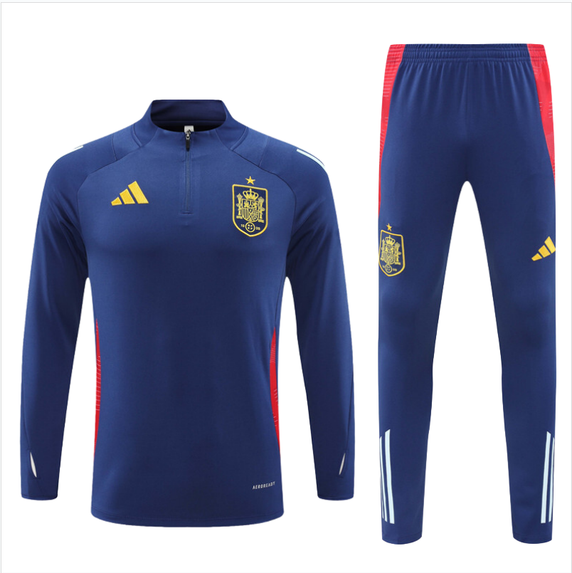 24-25 Spain kids long-sleeved half-pull training suit kit: Ajax 24-25 Home Stadium Jersey - Fans Version : Adidas luxuryfootballshirts.com: https://www.luxuryfootballshirts.com/