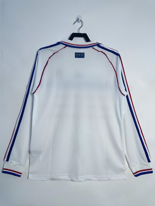 1998 long sleeves France away soccer jersey-Retro version: Ajax 24-25 Home Stadium Jersey - Fans Version : Adidas luxuryfootballshirts.com: https://www.luxuryfootballshirts.com/