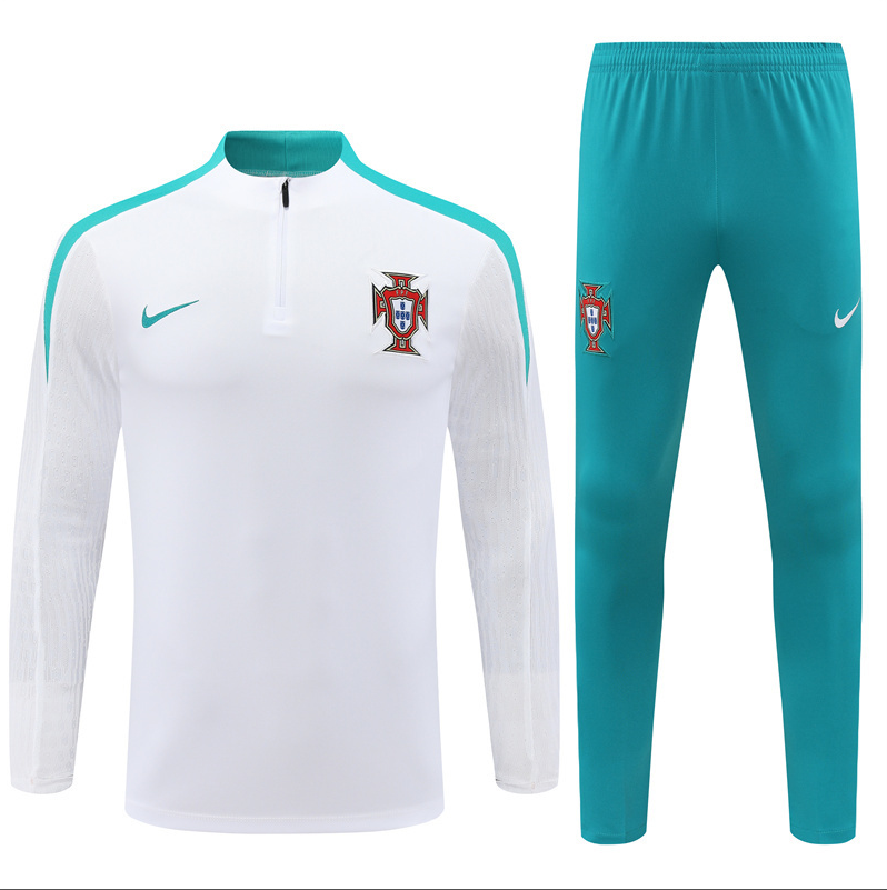 24-25 Portugal kids long-sleeved half-pull training suit kit: Ajax 24-25 Home Stadium Jersey - Fans Version : Adidas luxuryfootballshirts.com: https://www.luxuryfootballshirts.com/