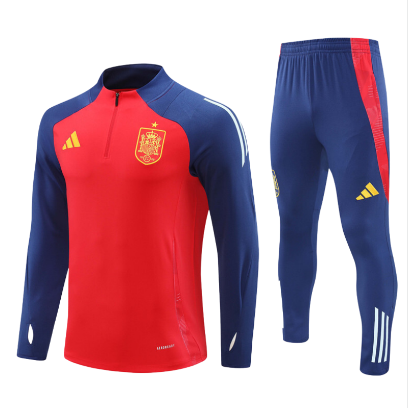 24-25 Spain adult long-sleeved half-pull training suit kit: Ajax 24-25 Home Stadium Jersey - Fans Version : Adidas luxuryfootballshirts.com: https://www.luxuryfootballshirts.com/