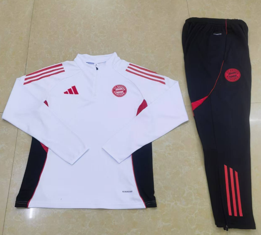 25-26 Bayern Munich kids long-sleeved half-pull training suit kit: Ajax 24-25 Home Stadium Jersey - Fans Version : Adidas luxuryfootballshirts.com: https://www.luxuryfootballshirts.com/