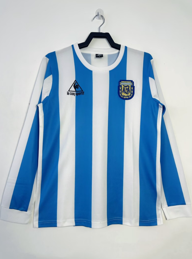 1986 Argentina Home Long soccer jersey-Retro version: Ajax 24-25 Home Stadium Jersey - Fans Version : Adidas luxuryfootballshirts.com: https://www.luxuryfootballshirts.com/